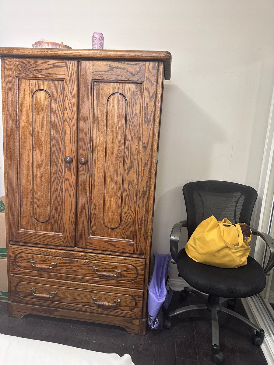 Private Bedroom Armoire and Chair.