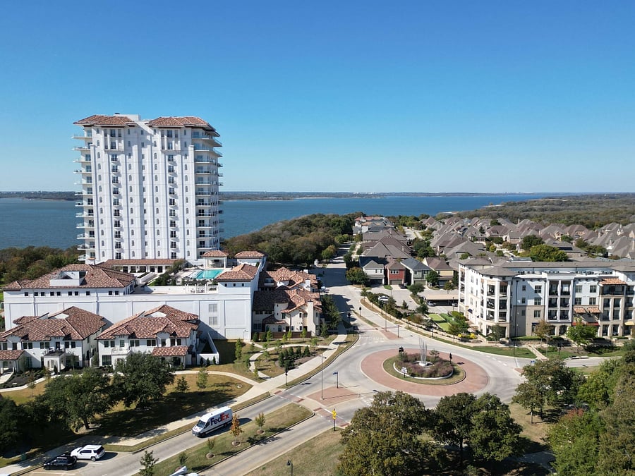 Very close to Lakeside Village Complex next to lake Grapevine. 2 minute drive and walking distance.