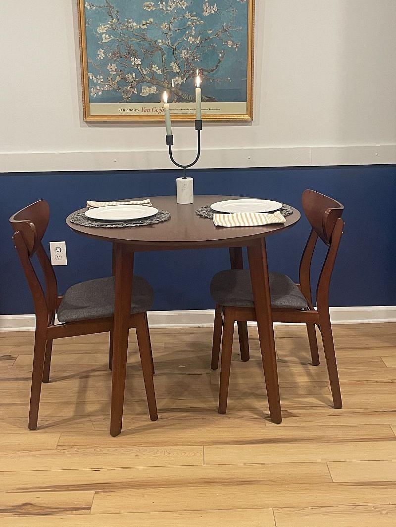 Dinner for one or two?  Dinette plus china, flatware, placemats, napkins and candles
