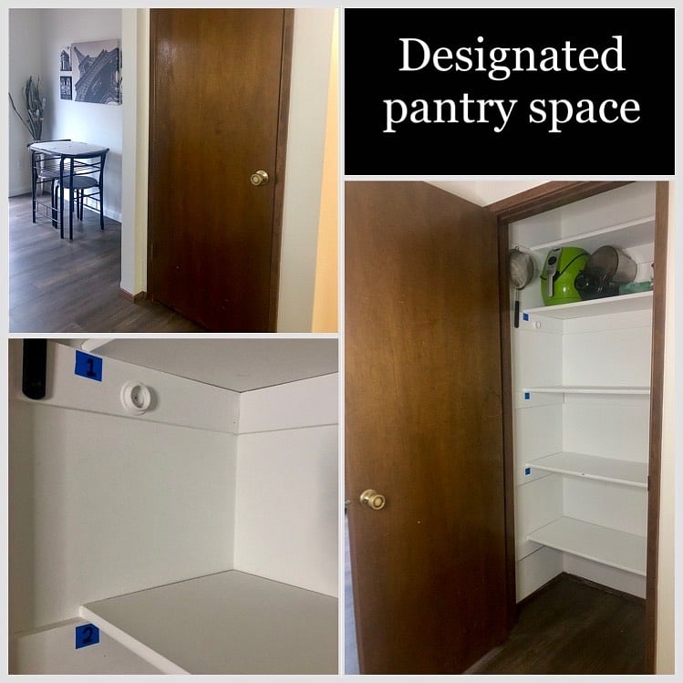 Assigned pantry space