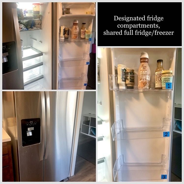 Assigned fridge space for each guest