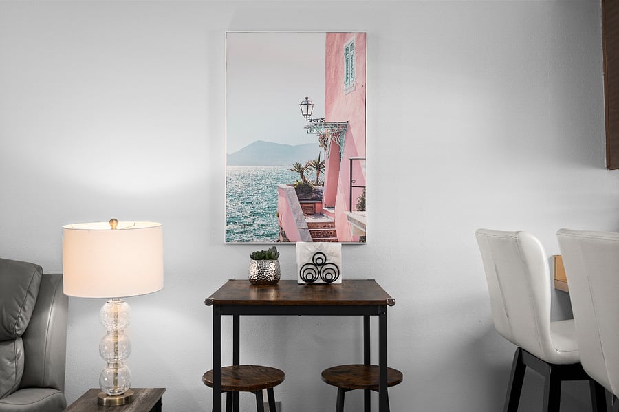 Dining Nook with a view and counter bar stools