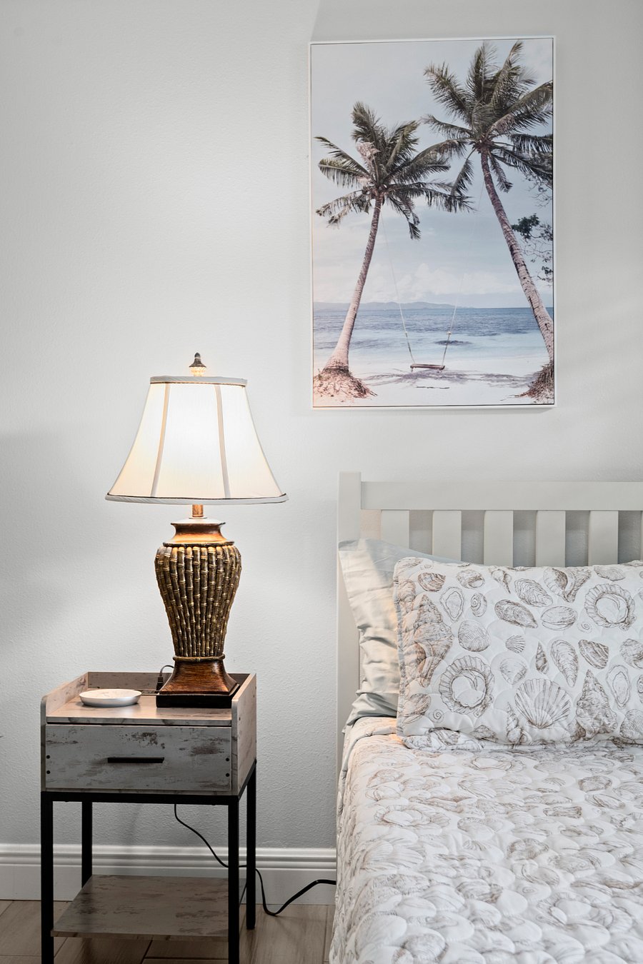 Wake up refreshed in the bright and peaceful main bedroom featuring a cozy queen bed.