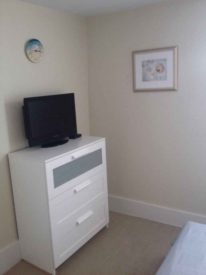 Bedroom tv with Hulu+ included.