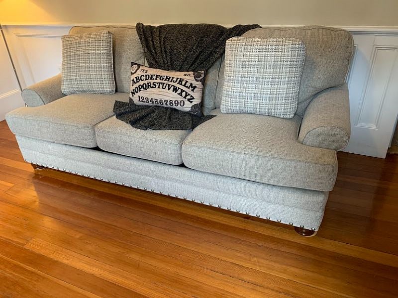 New pull-out sleeper sofa for when an extra guest visits.