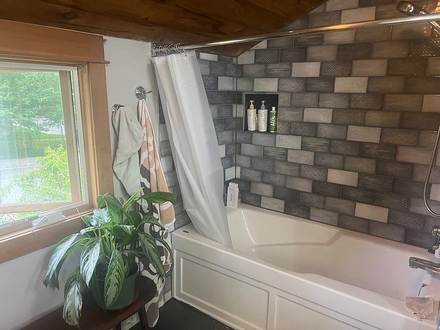 Private upstairs bathroom
Large deep tub