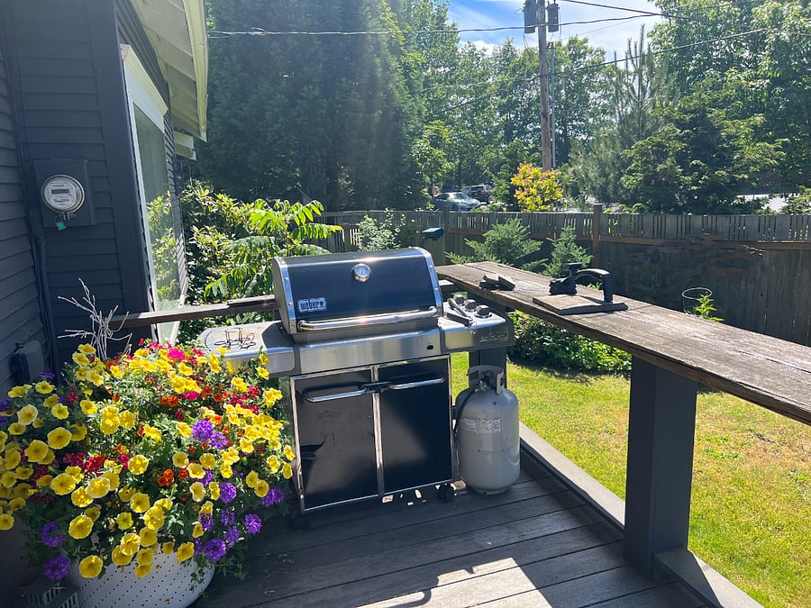 BBQ area just off the kitchen