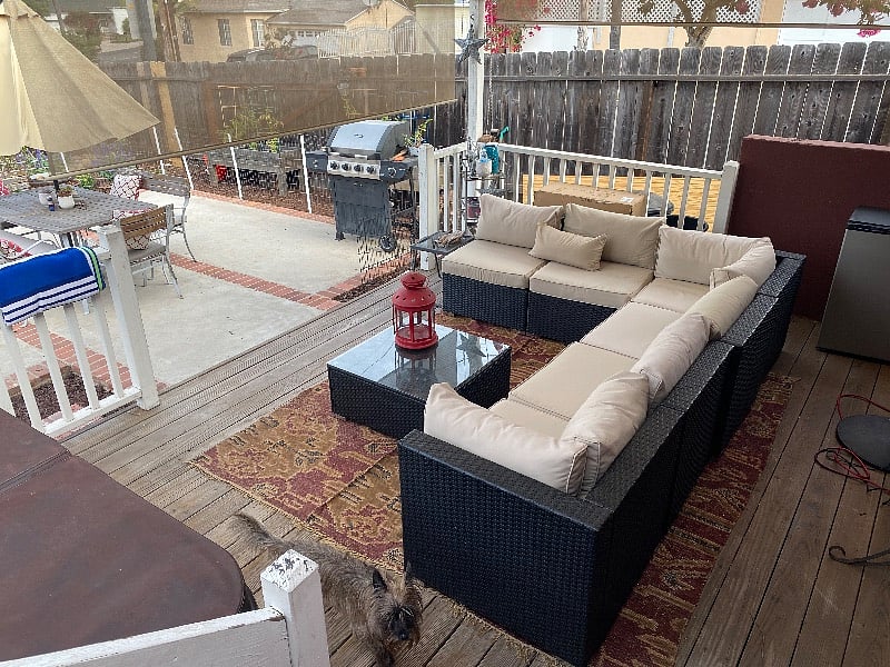 View outside your deck entry landing