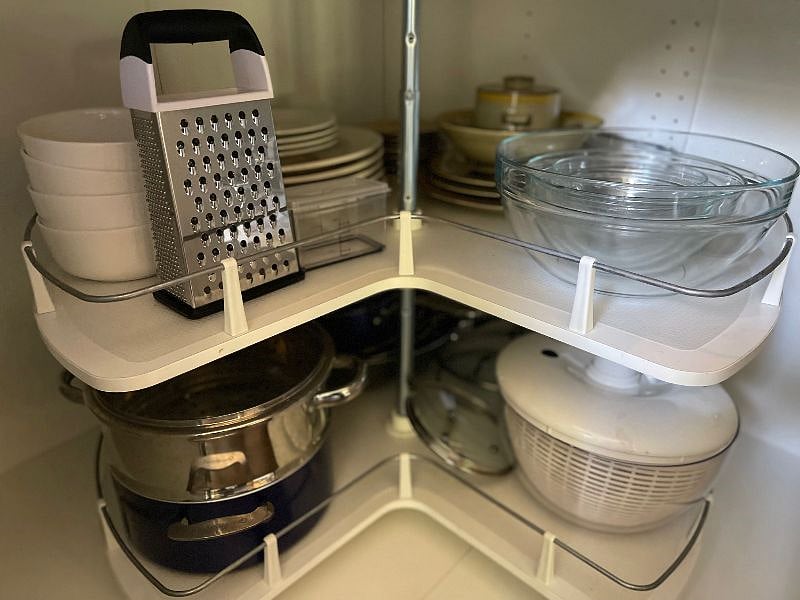 Kitchen cooking needs including salad spinner, cheese grater, and steamer.