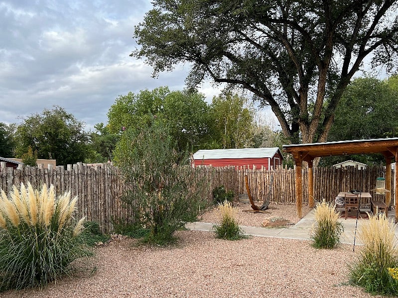 Back yard and gazebo