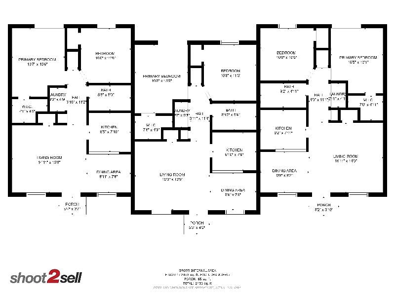 This listing is the middle unit of the triplex!