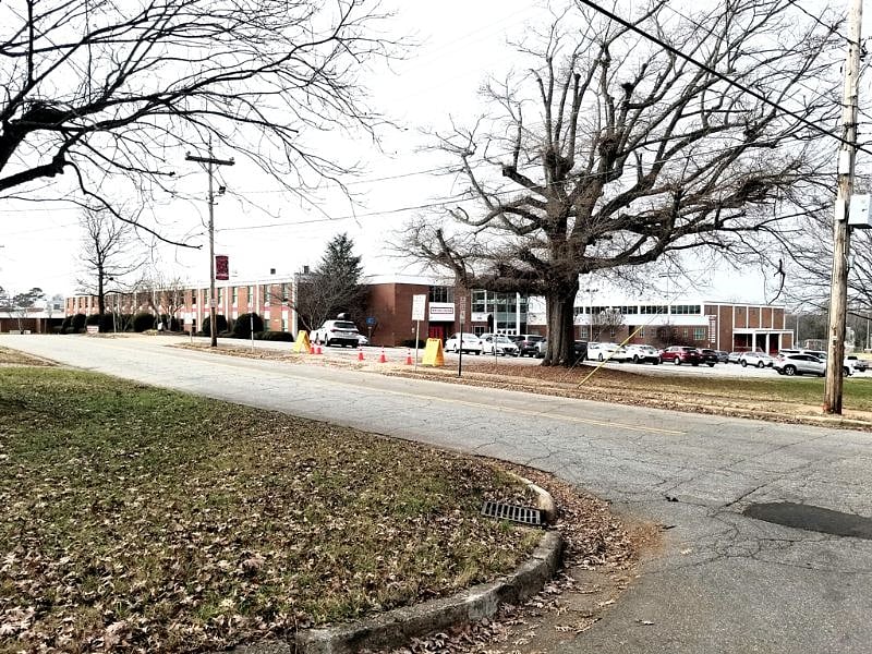 Newton-Conover High School is down the street from this home.