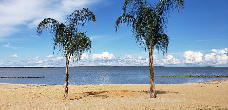 Enjoy 5 different beaches in Colonial Beach just a few blocks from Kokomo Cottage