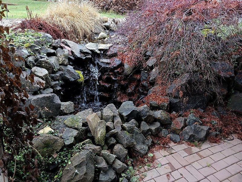 Waterfall on patio