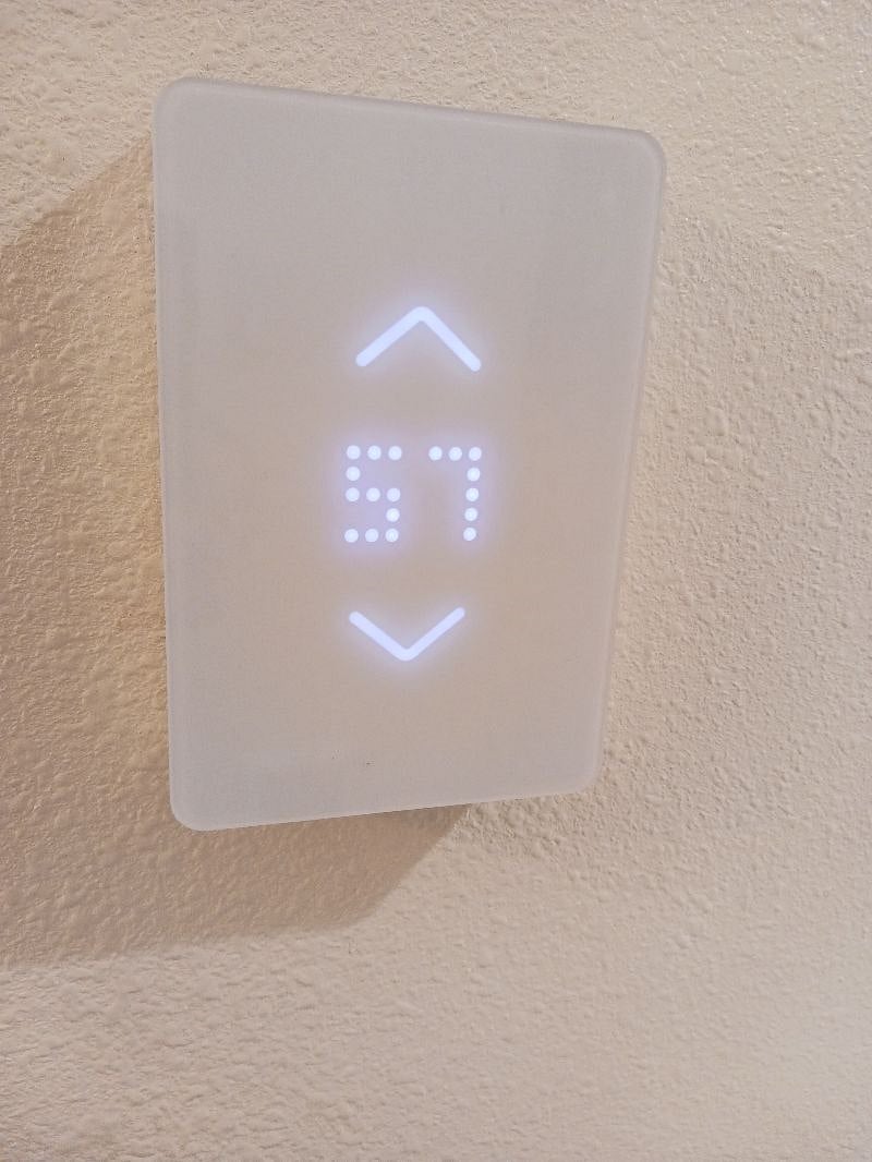 thermostat in bathroom