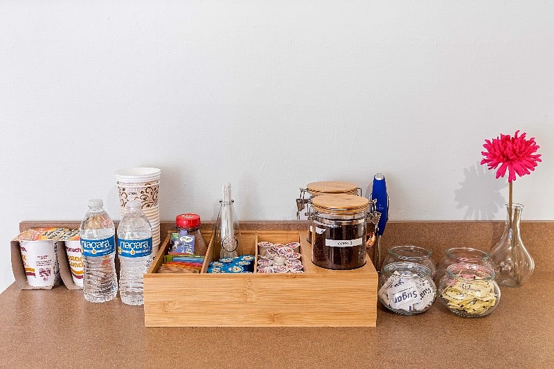 Welcome Home Complimentary snacks with coffee for your enjoyment
