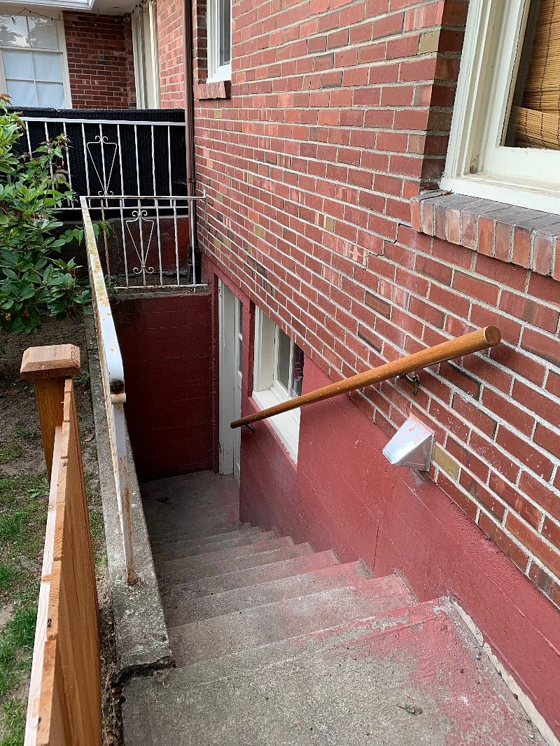 Private Entrance (note stairs to lower level)