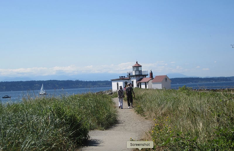 Discovery Park (534 acre natural park) with forest and beach trails and amazing waterfront views located within a block of the apartment. (Photo from the Seattle parks website.)