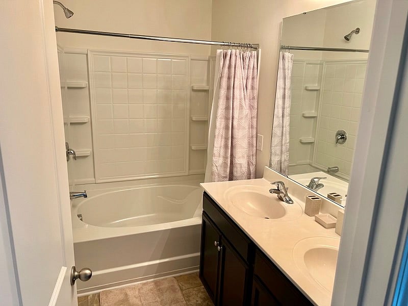 Upstairs bedroom with private bathroom