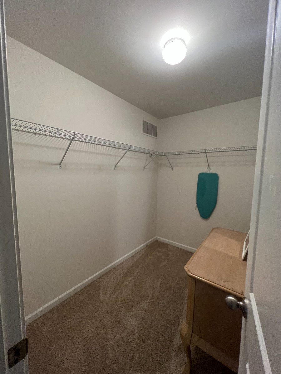 Downstairs bathroom, walk-in closet