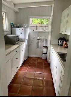 The small kitchen