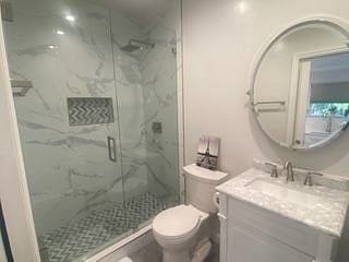 Tilt mirror - vanity with cabinet (includes hair dryer)