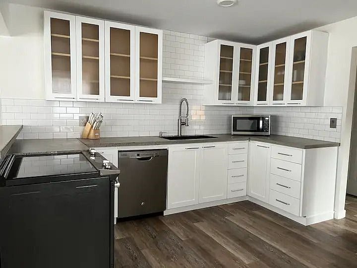 Fully stocked modern kitchen