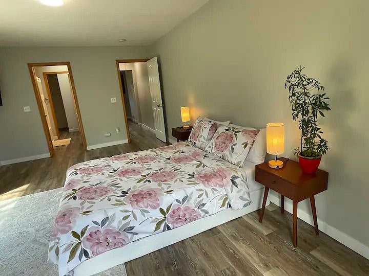 Master Bedroom with walk in closet from the bathroom.