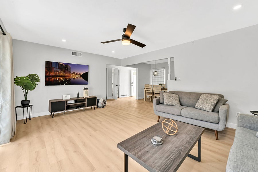 Living room- Big Screen TV, 2 Sofa with Coffee table