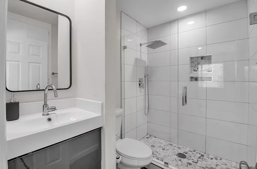 Master Bathroom with overhead shower and bidet