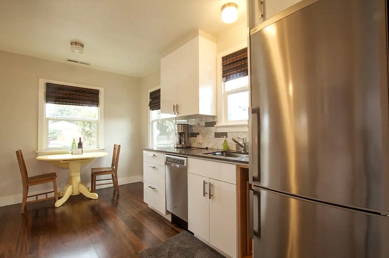 The kitchen is spacious and efficient making it fun and easy to cook in.
