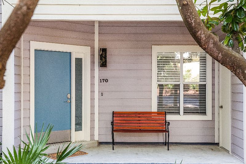 View of the front door