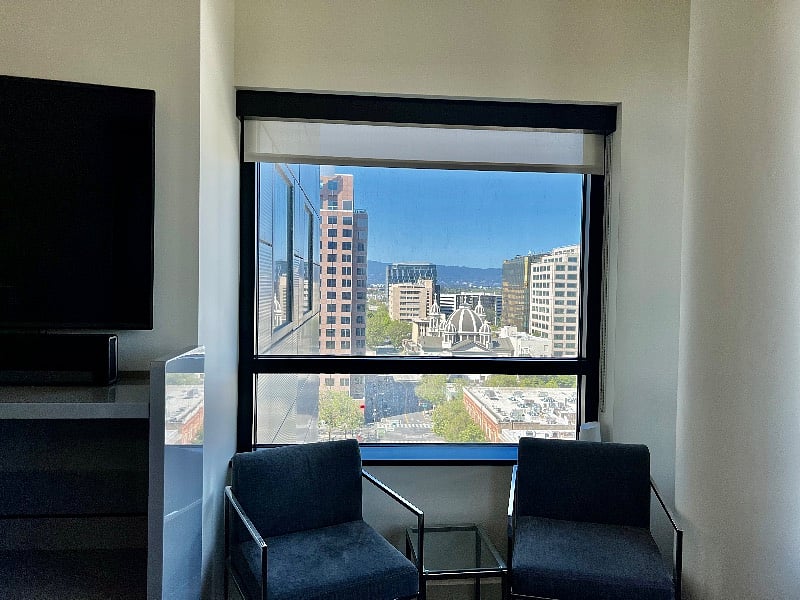 Beautiful views of downtown SJ from the living room