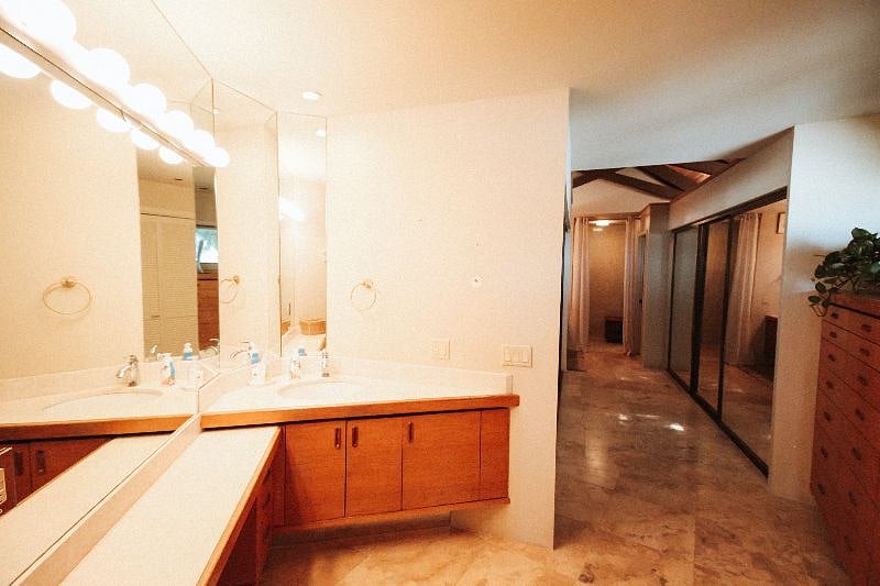 large bathroom with walk in shower