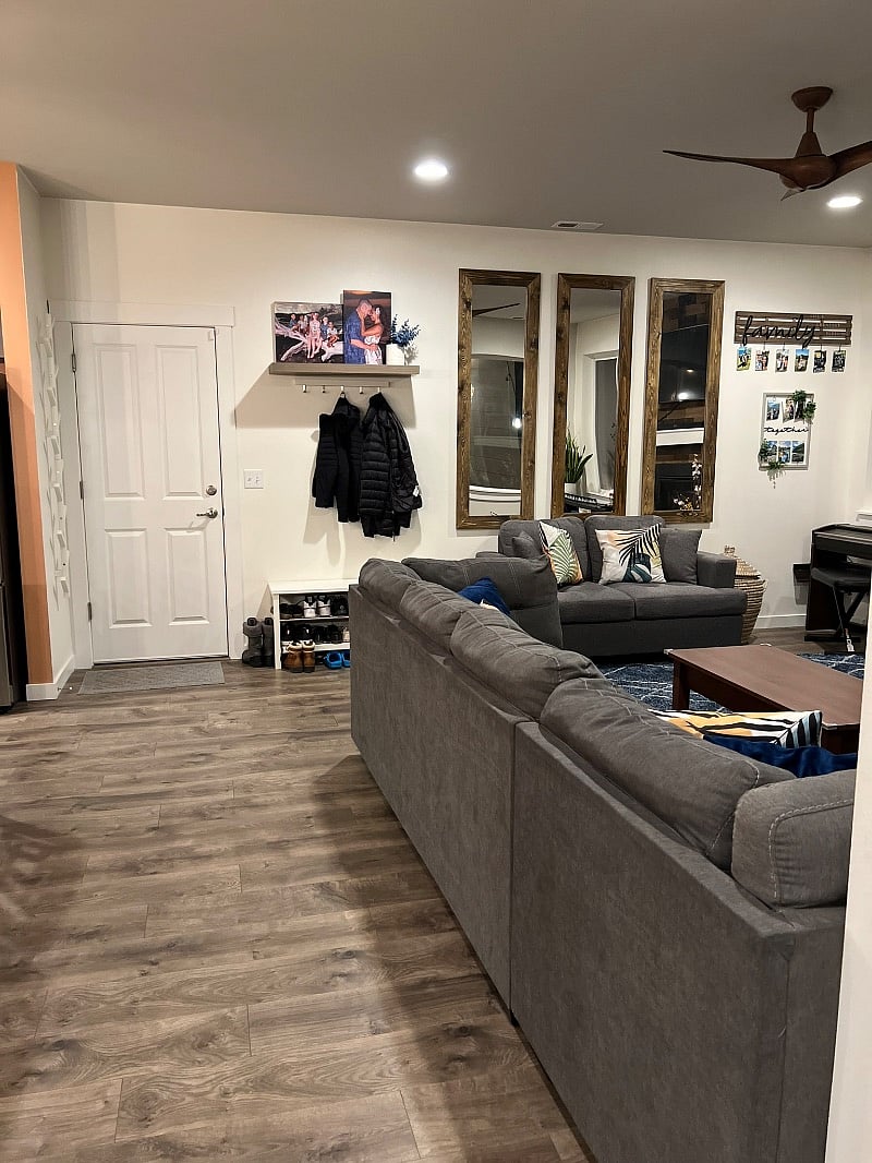 Garage entry/exit door.