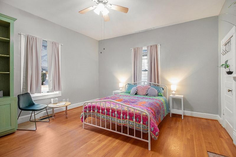 Large Second Bedroom with closet and built-in bookshelves