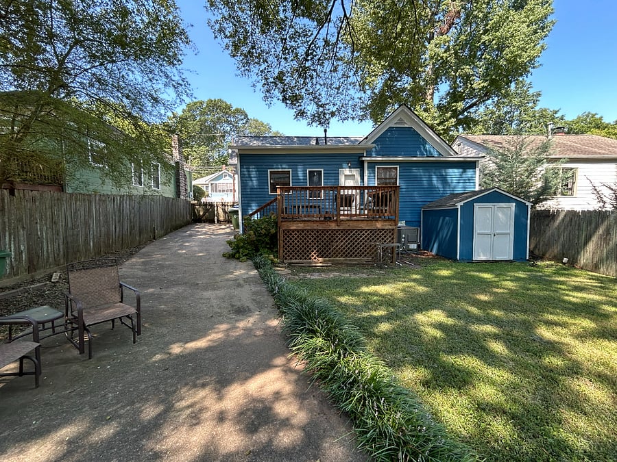 Large Fenced Backyard is great for your dog!