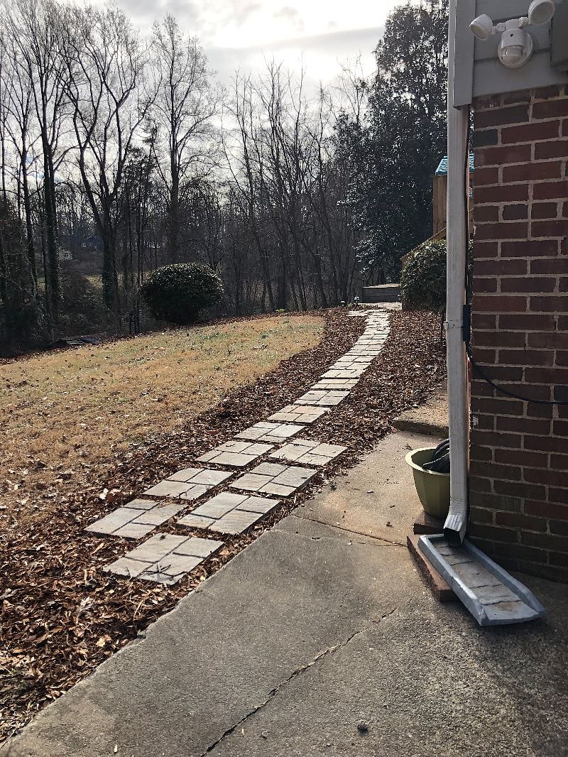 walkway from parking space towards your studio