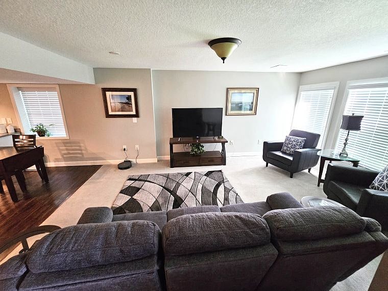 Living area with Smart TV and Amazon Prime included
