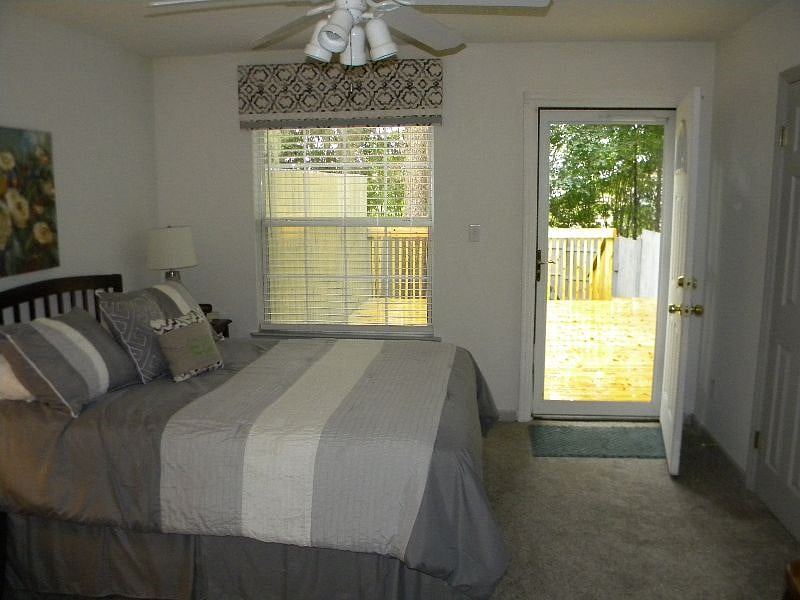 Down bedroom opens to deck