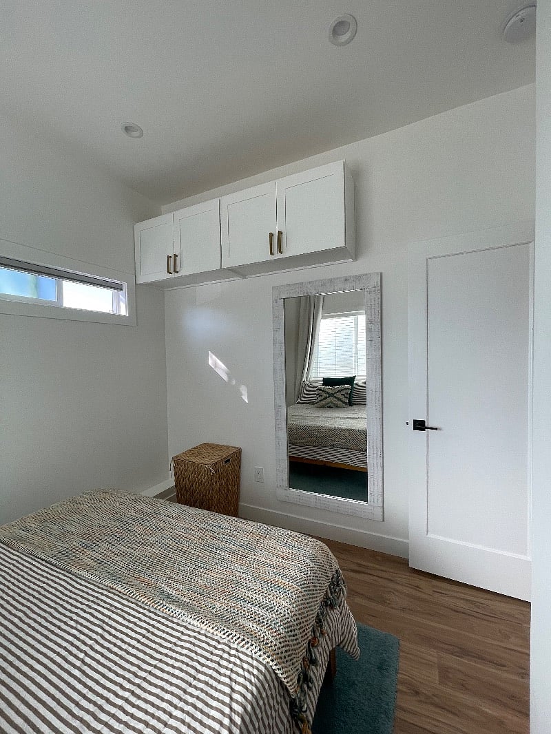 Custom cabinetry for extra storage. 
