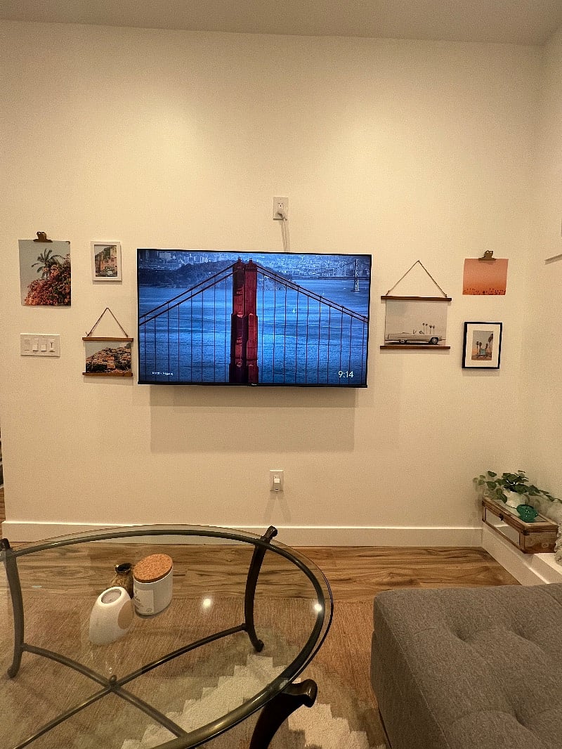 Watch your wall-mounted Smart TV from your cozy couch. 
