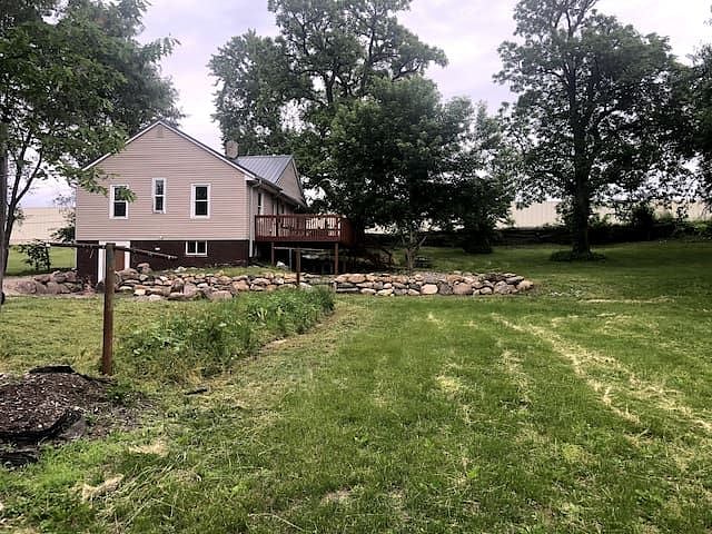 Back of house and Rasberry Patch