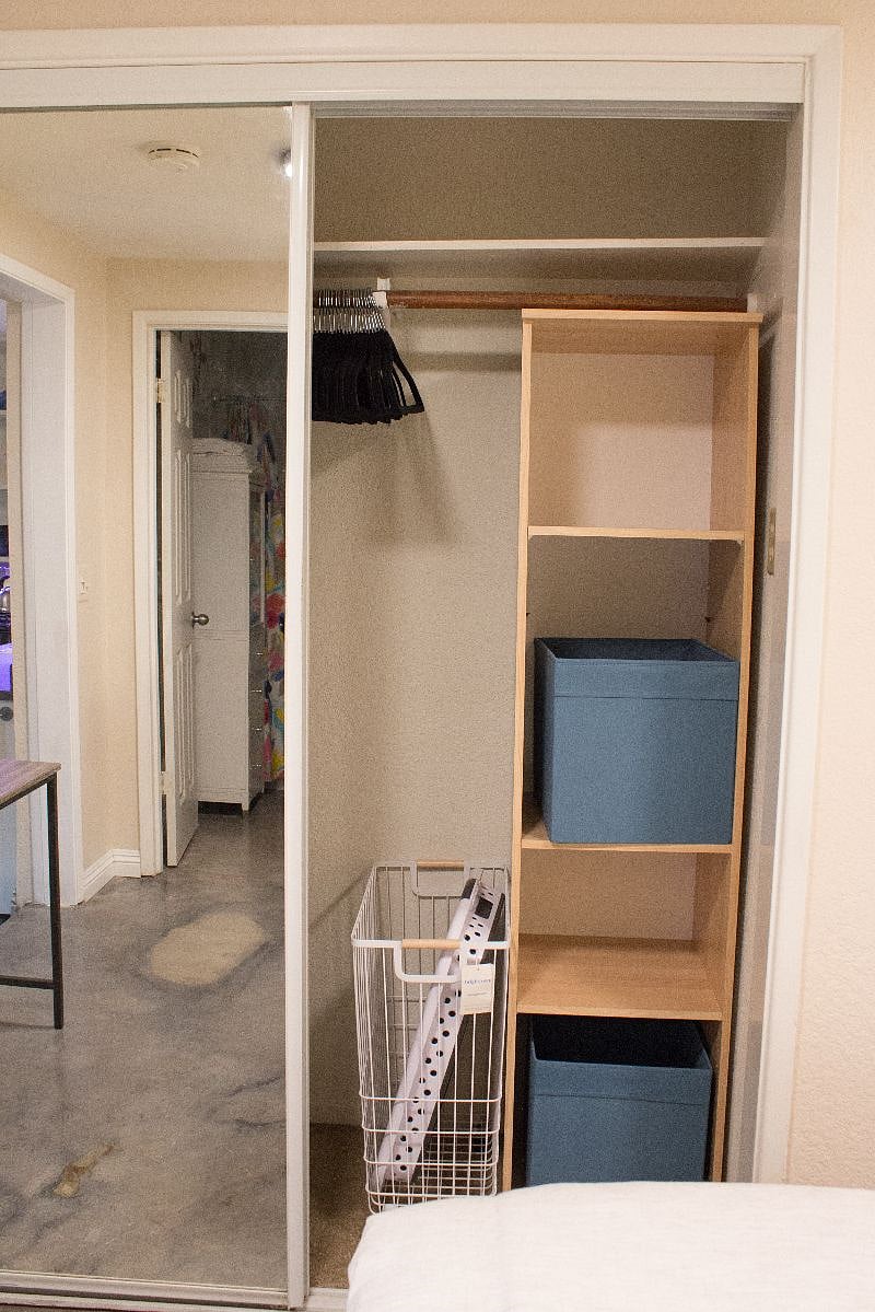 Full closet space.