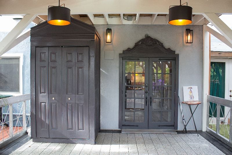 Lights for deck are on a timer.