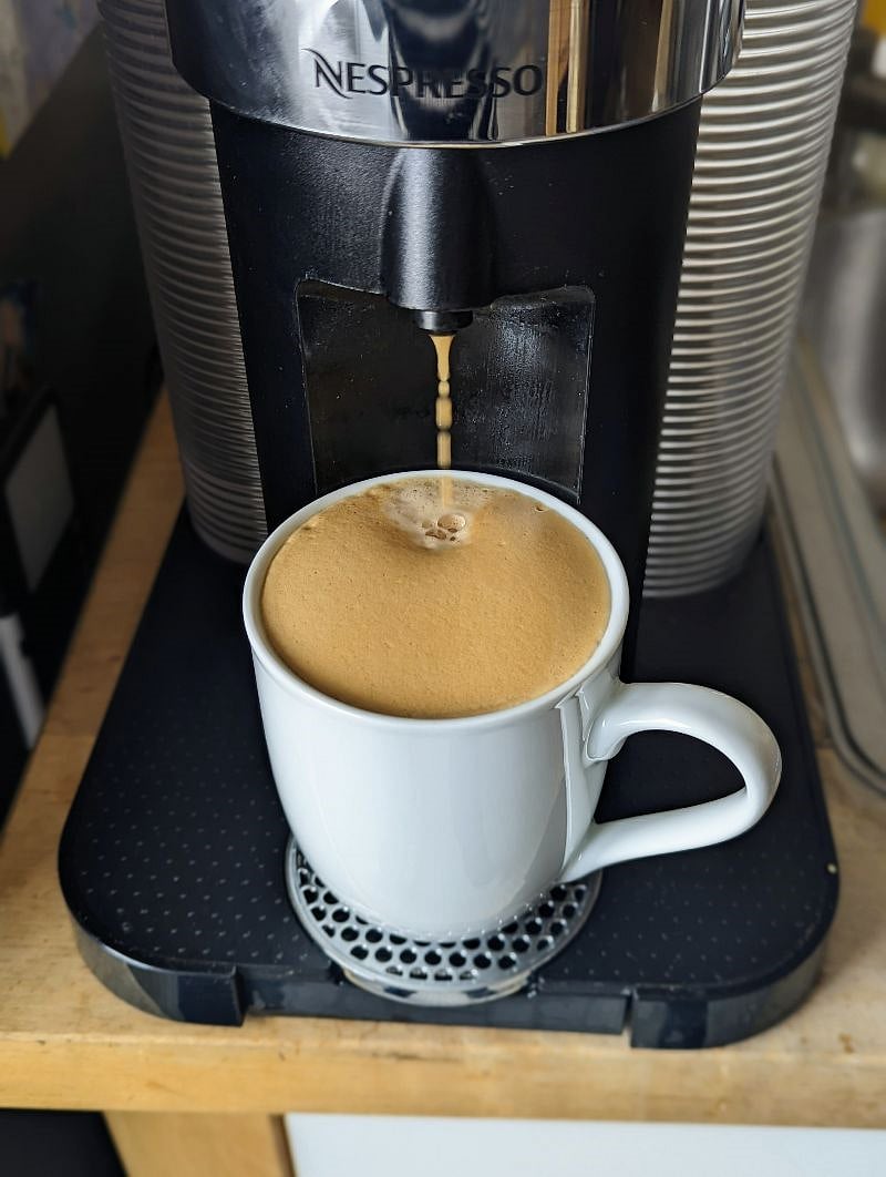 Enjoy a cup of Nespresso before you go!