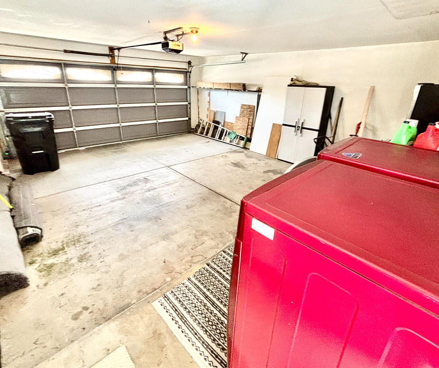 A two car garage provides convenient parking and extra space for longer stays.