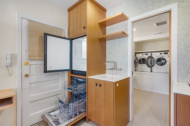 View into bathroom