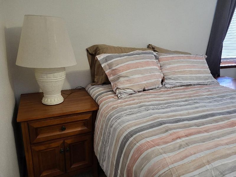 New mattress, sheets and pillows for your cozy comfort.