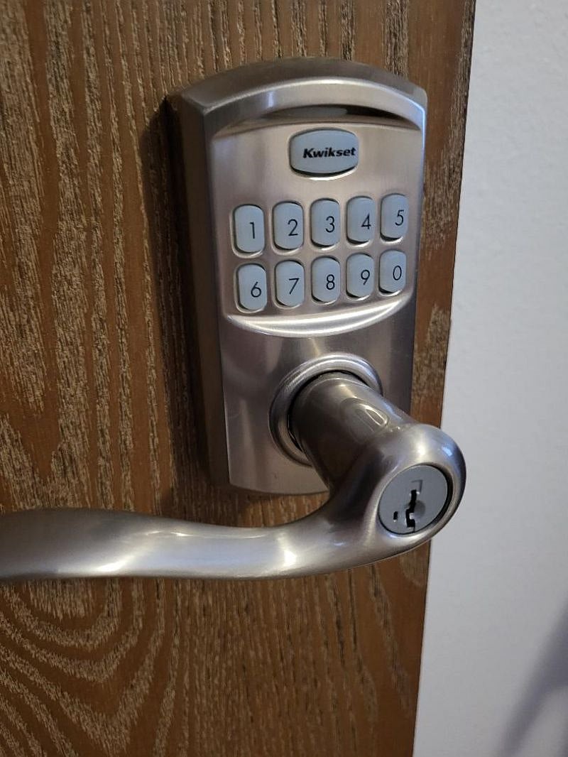 Each bedroom and main entrance has a privacy key pad.